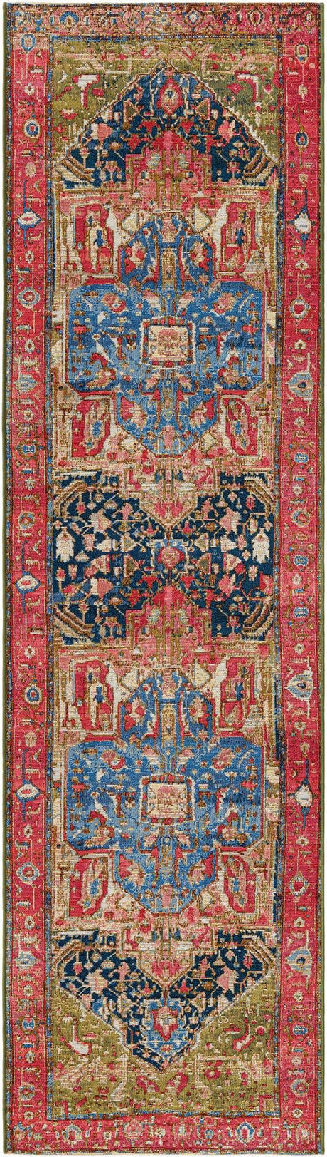 Multicolor 3' x 10' Outdoor Traditional Runner Rug