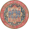 Multicolor 3' 1 x 3' 1 Outdoor Traditional Round Rug