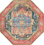 Multicolor 5' 3 x 5' 3 Outdoor Traditional Octagon Rug