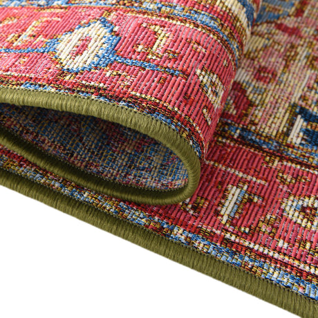 Multicolor 7' 1 x 7' 1 Outdoor Traditional Octagon Area Rug Weather Resistant for Patio, Deck, Terrace, Balcony, Porch Classical Design Outside Carpet for Sale at Rug Engine