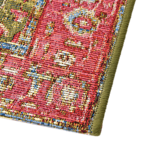 Multicolor 4' 1 x 4' 1 Outdoor Traditional Octagon Rug