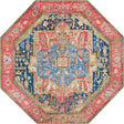Multicolor 7' 1 x 7' 1 Outdoor Traditional Octagon Rug