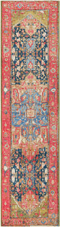 Multicolor 2' x 8' Outdoor Traditional Runner Area Rug Weather Resistant for Patio, Deck, Terrace, Balcony, Porch Classical Design Outside Carpet for Sale at Rug Engine