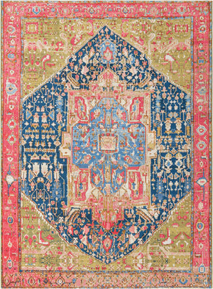 Multicolor 7' 10 x 11' Outdoor Traditional Rectangle Area Rug Weather Resistant for Patio, Deck, Terrace, Balcony, Porch Classical Design Outside Carpet for Sale at Rug Engine