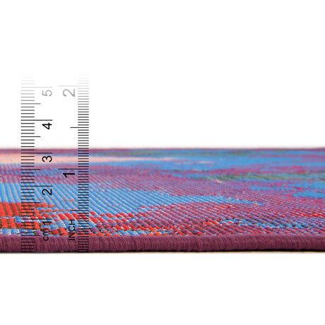 Multicolor 4' 1 x 4' 1 Outdoor Modern Octagon Area Rug Weather Resistant for Patio, Deck, Terrace, Balcony, Porch 100% Polypropylene Modern Outside Carpet for Sale at Rug Engine