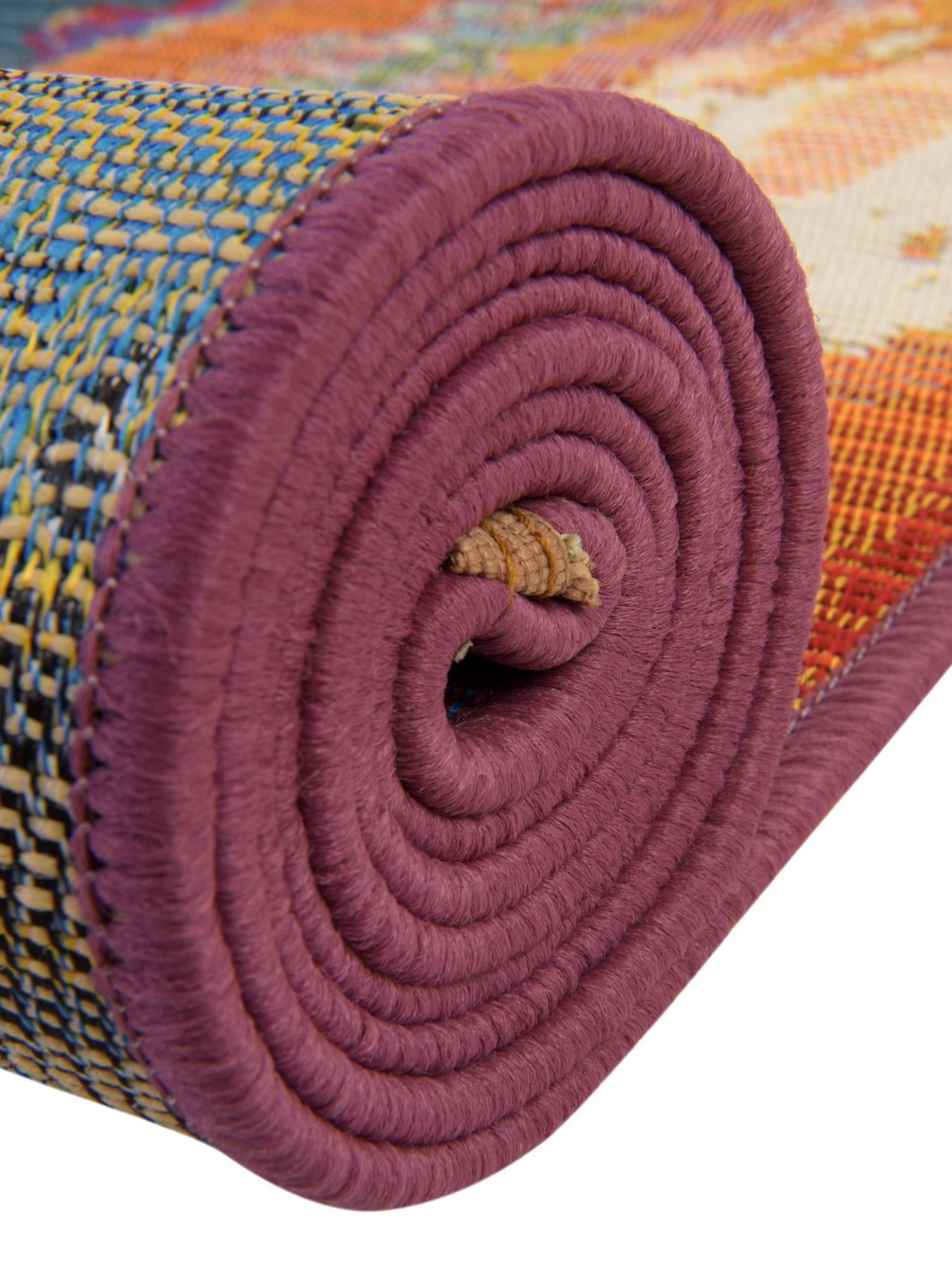 Multicolor 4' 1 x 4' 1 Outdoor Modern Octagon Area Rug Weather Resistant for Patio, Deck, Terrace, Balcony, Porch 100% Polypropylene Modern Outside Carpet for Sale at Rug Engine