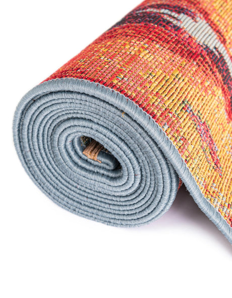 Multicolor 4' 1 x 4' 1 Outdoor Modern Octagon Area Rug Weather Resistant for Patio, Deck, Terrace, Balcony, Porch 100% Polypropylene Modern Outside Carpet for Sale at Rug Engine
