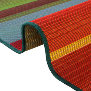 Multicolor 7' 1 x 7' 1 Outdoor Modern Octagon Rug