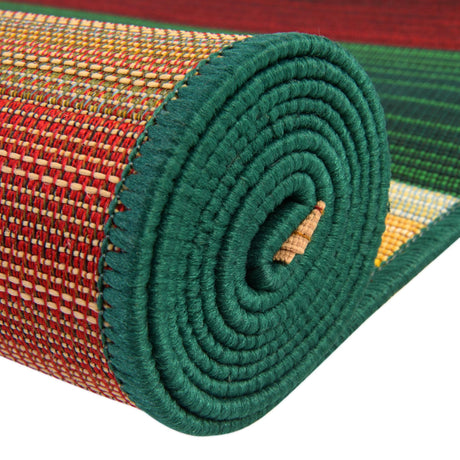 Multicolor 5' 3 x 5' 3 Outdoor Modern Octagon Area Rug Weather Resistant for Patio, Deck, Terrace, Balcony, Porch 100% Polypropylene Modern Outside Carpet for Sale at Rug Engine