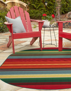 Multicolor 2' 2 x 3' 1 Outdoor Modern Oval Area Rug Weather Resistant for Patio, Deck, Terrace, Balcony, Porch 100% Polypropylene Modern Outside Carpet for Sale at Rug Engine