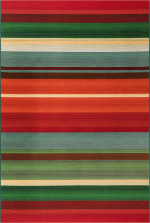 Multicolor 6' 1 x 9' Outdoor Modern Rectangle Area Rug Weather Resistant for Patio, Deck, Terrace, Balcony, Porch 100% Polypropylene Modern Outside Carpet for Sale at Rug Engine