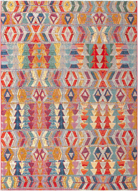 Multicolor 10' x 14' 1 Outdoor Modern Rectangle Rug