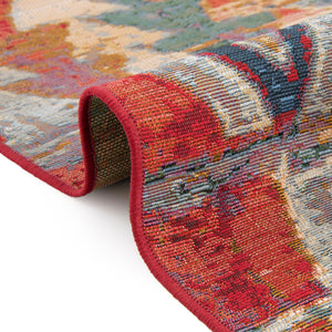 Multicolor 4' 1 x 4' 1 Outdoor Modern Octagon Area Rug Weather Resistant for Patio, Deck, Terrace, Balcony, Porch 100% Polypropylene Modern Outside Carpet for Sale at Rug Engine