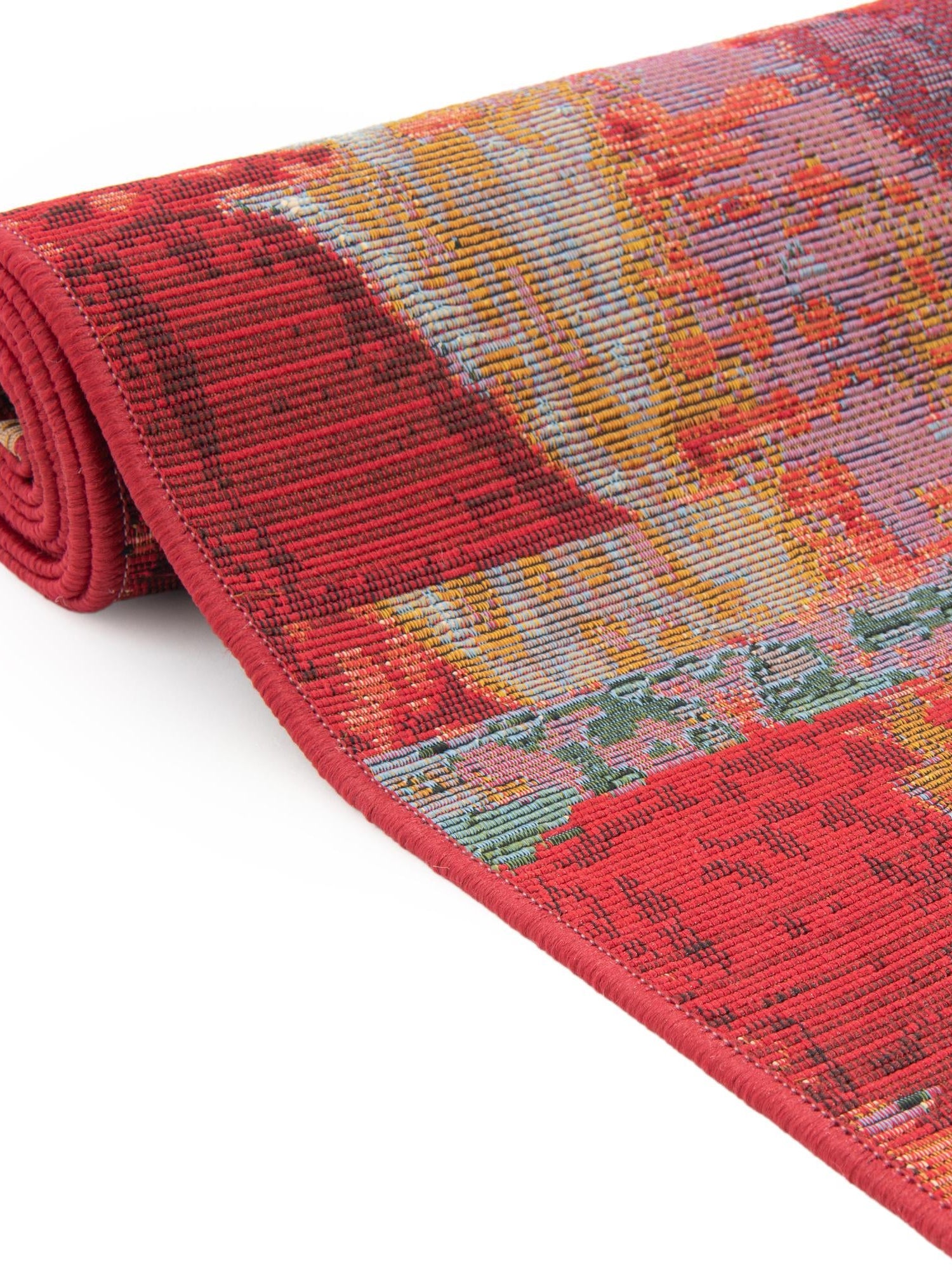 Multicolor 4' 1 x 4' 1 Outdoor Modern Octagon Area Rug Weather Resistant for Patio, Deck, Terrace, Balcony, Porch 100% Polypropylene Modern Outside Carpet for Sale at Rug Engine