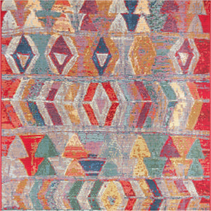 Multicolor 5' 3 x 5' 3 Outdoor Modern Square Area Rug Weather Resistant for Patio, Deck, Terrace, Balcony, Porch 100% Polypropylene Modern Outside Carpet for Sale at Rug Engine