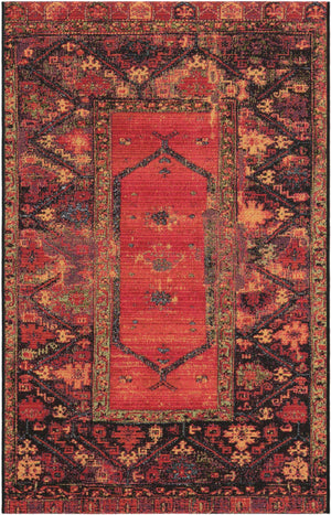 Multicolor 3' 3 x 5' 3 Outdoor Tribal Rectangle Area Rug Weather Resistant for Patio, Deck, Terrace, Balcony, Porch Traditional Design Water Safe Outside Carpet for Sale at Rug Engine