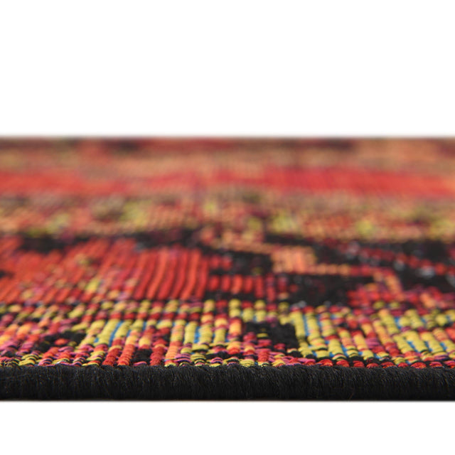 Multicolor 7' 1 x 7' 1 Outdoor Tribal Octagon Area Rug Weather Resistant for Patio, Deck, Terrace, Balcony, Porch Traditional Design Water Safe Outside Carpet for Sale at Rug Engine