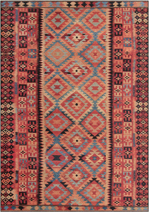 Multicolor 10' x 14' 1 Outdoor Tribal Rectangle Area Rug Weather Resistant for Patio, Deck, Terrace, Balcony, Porch Traditional Design Water Safe Outside Carpet for Sale at Rug Engine