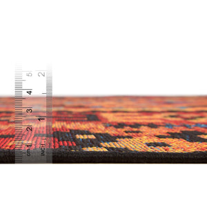 Multicolor 7' 10 x 7' 10 Outdoor Tribal Octagon Area Rug Weather Resistant for Patio, Deck, Terrace, Balcony, Porch Traditional Design Water Safe Outside Carpet for Sale at Rug Engine