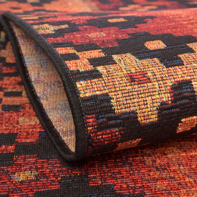 Multicolor 7' 1 x 7' 1 Outdoor Tribal Octagon Rug