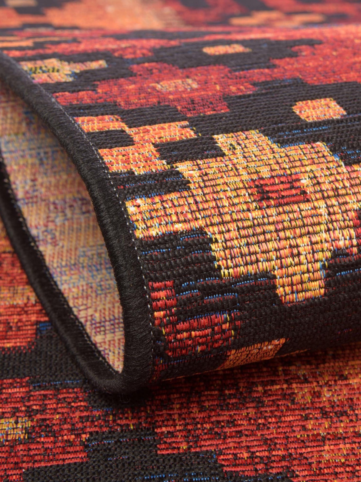 Multicolor 4' 1 x 4' 1 Outdoor Tribal Octagon Area Rug Weather Resistant for Patio, Deck, Terrace, Balcony, Porch Traditional Design Water Safe Outside Carpet for Sale at Rug Engine