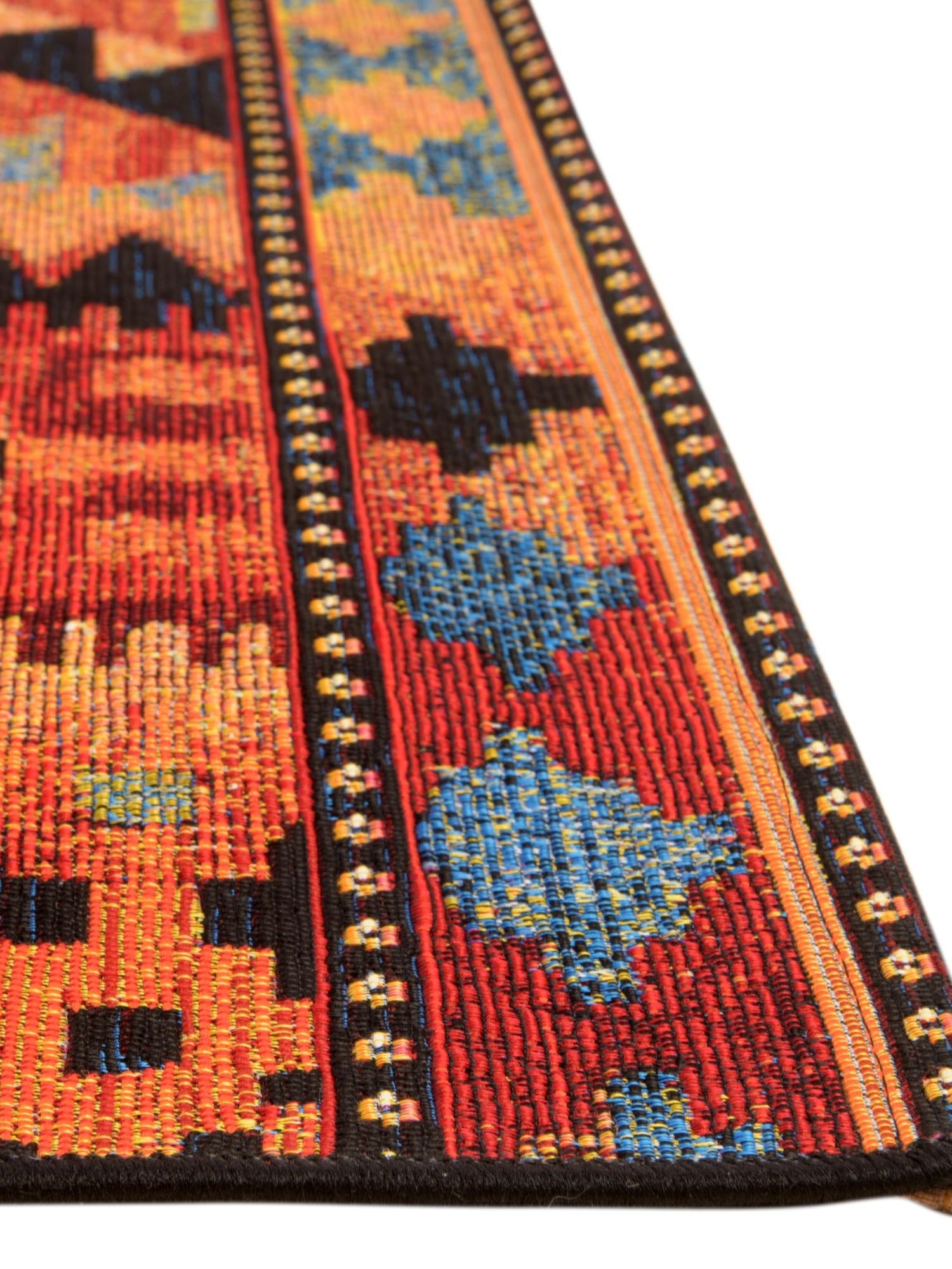 Multicolor 7' 10 x 7' 10 Outdoor Tribal Octagon Area Rug Weather Resistant for Patio, Deck, Terrace, Balcony, Porch Traditional Design Water Safe Outside Carpet for Sale at Rug Engine
