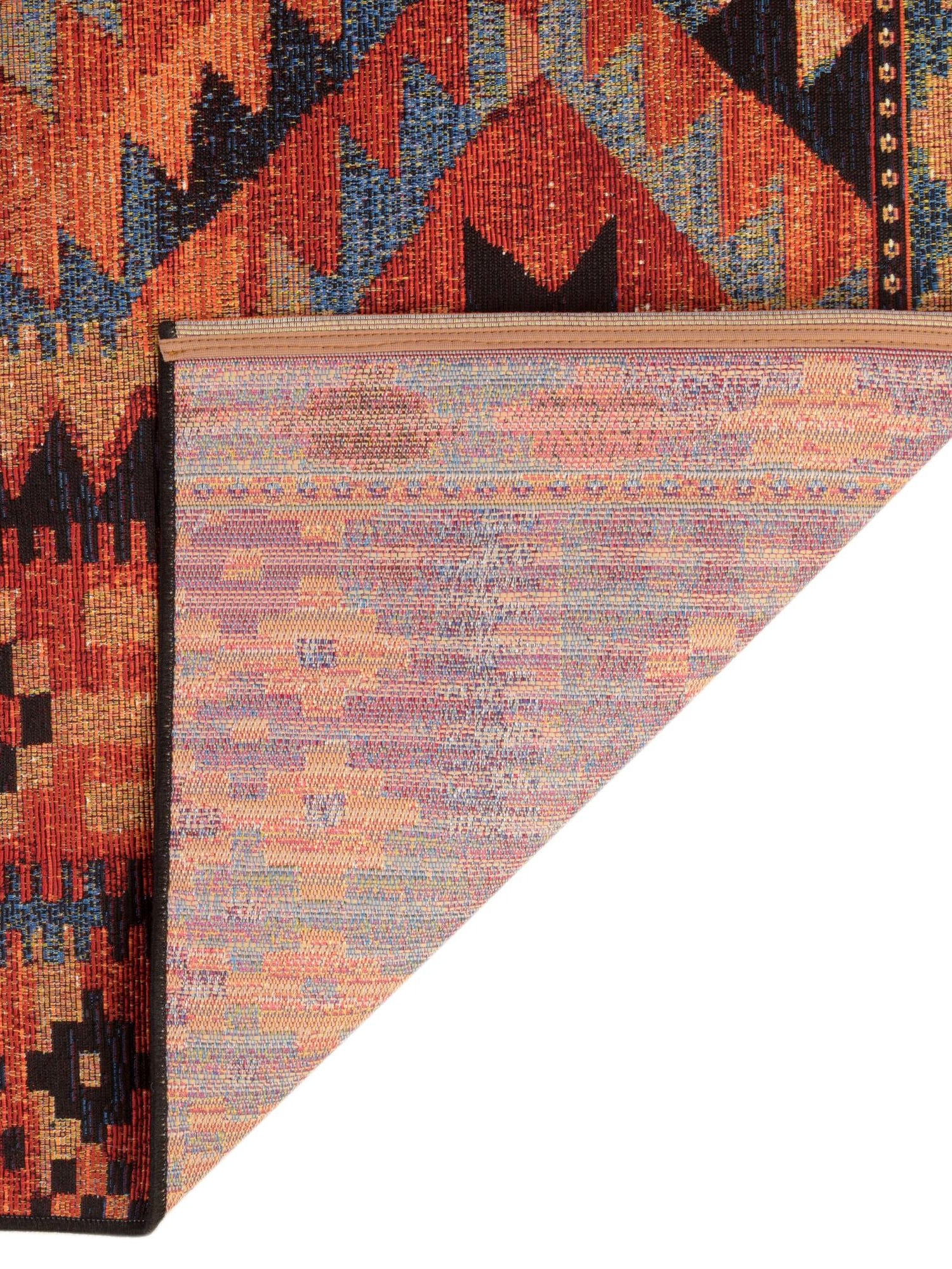 Multicolor 7' 10 x 7' 10 Outdoor Tribal Octagon Area Rug Weather Resistant for Patio, Deck, Terrace, Balcony, Porch Traditional Design Water Safe Outside Carpet for Sale at Rug Engine