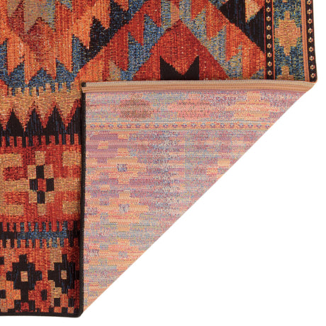 Multicolor 7' 10 x 7' 10 Outdoor Tribal Octagon Area Rug Weather Resistant for Patio, Deck, Terrace, Balcony, Porch Traditional Design Water Safe Outside Carpet for Sale at Rug Engine