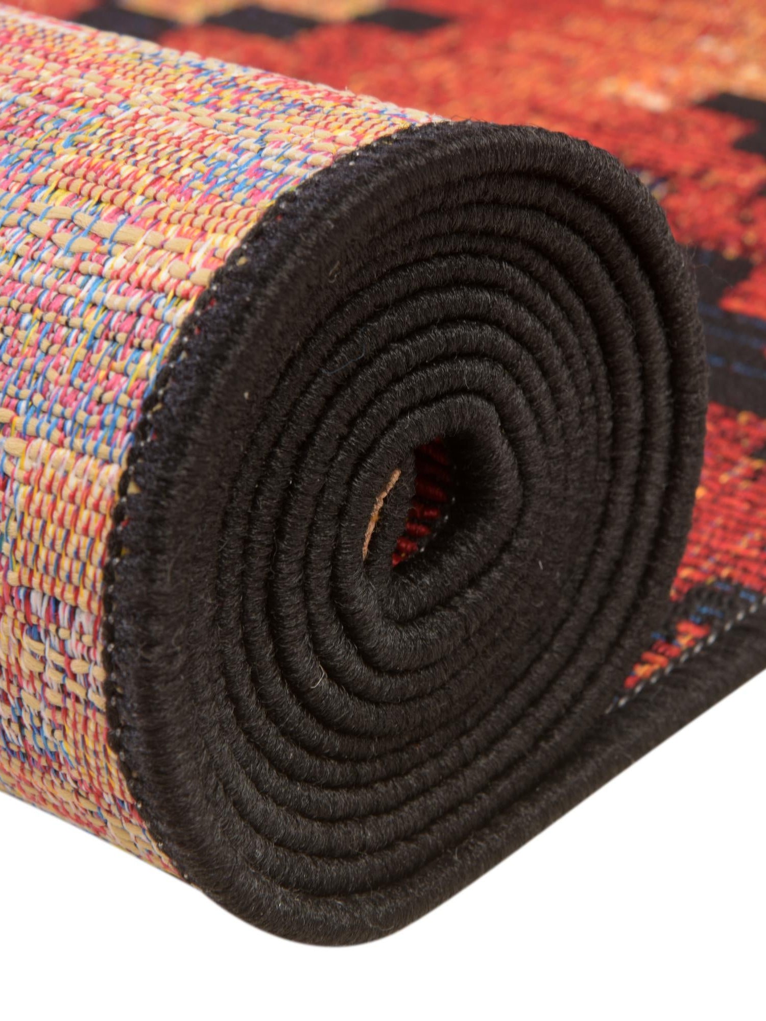 Multicolor 7' 10 x 7' 10 Outdoor Tribal Octagon Area Rug Weather Resistant for Patio, Deck, Terrace, Balcony, Porch Traditional Design Water Safe Outside Carpet for Sale at Rug Engine