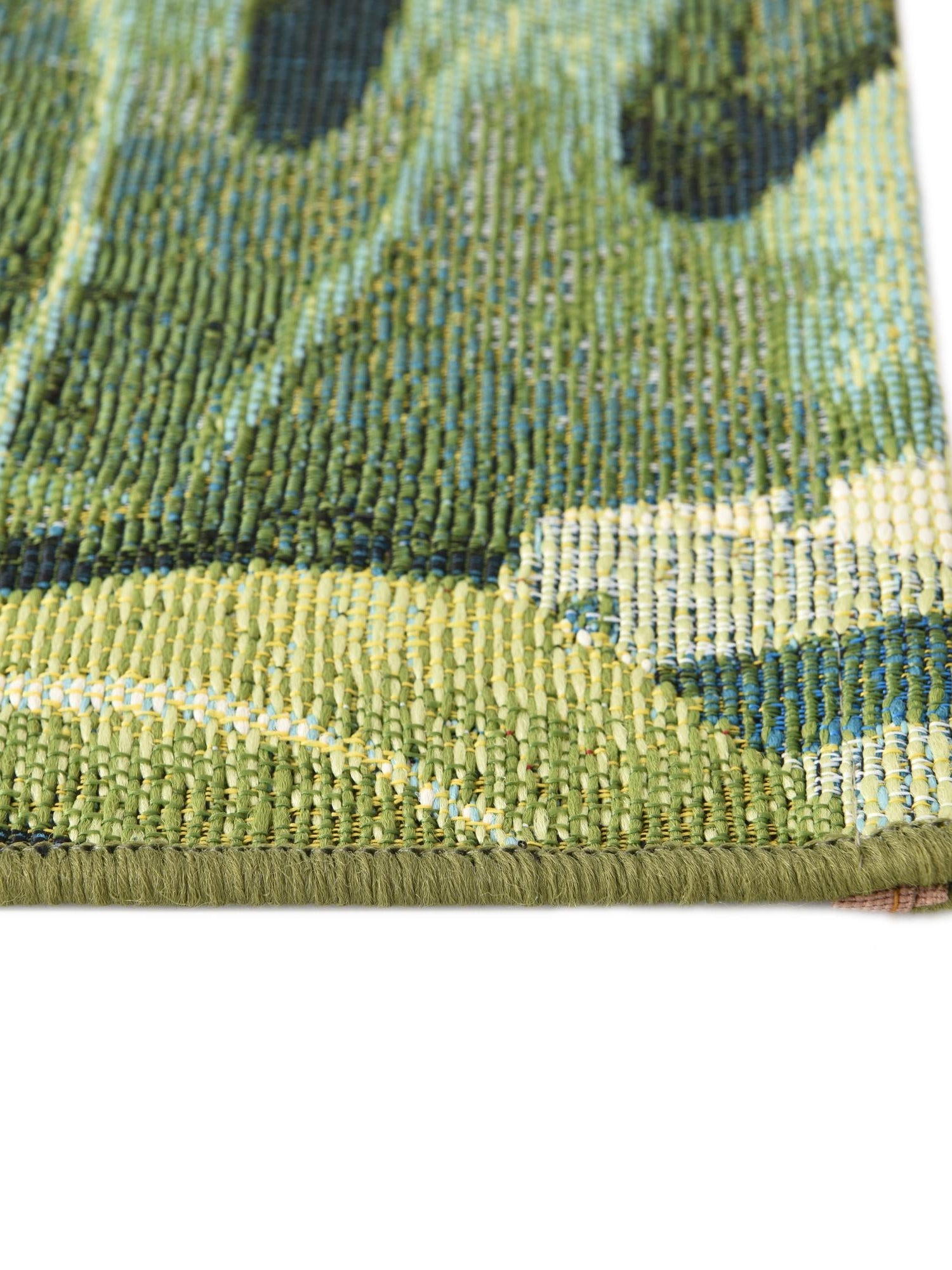 Green 5' 3 x 5' 3 Outdoor Botanical Octagon Area Rug Weather Resistant for Patio, Deck, Terrace, Balcony, Porch Polypropylene Garden Floral Tropical Carpet for Sale at Rug Engine