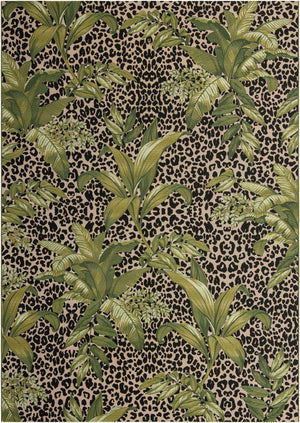 Green 10' x 14' 2 Outdoor Botanical Rectangle Area Rug Weather Resistant for Patio, Deck, Terrace, Balcony, Porch Polypropylene Garden Floral Tropical Carpet for Sale at Rug Engine