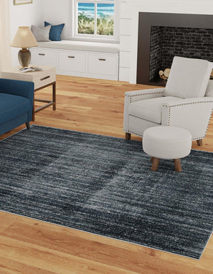 Navy Blue 7' 10 x 7' 10 Jill Zarin Uptown Square Area Rug 70% Polypropylene & 30% Polyester  Contemporary Carpet for Living, Dining, Office, Bedroom for Sale at Rug Engine