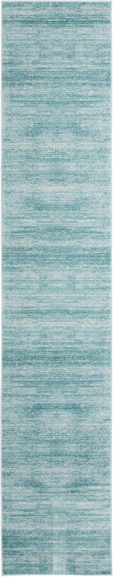 Turquoise 2' 7 x 13' 11 Jill Zarin Uptown Runner Area Rug 70% Polypropylene & 30% Polyester  Contemporary Carpet for Living, Dining, Office, Bedroom for Sale at Rug Engine