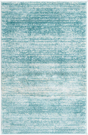 Turquoise 2' x 3' 1 Jill Zarin Uptown Rectangle Area Rug 70% Polypropylene & 30% Polyester  Contemporary Carpet for Living, Dining, Office, Bedroom for Sale at Rug Engine