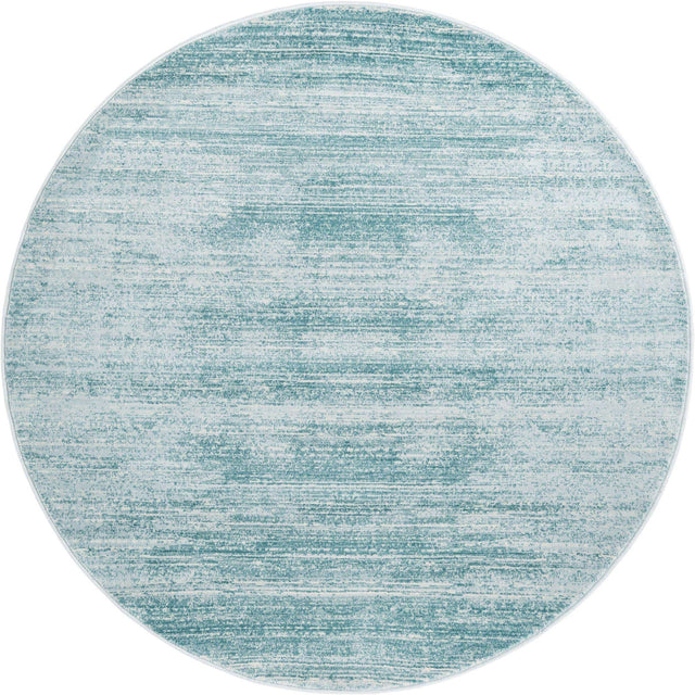 Turquoise 3' 3 x 3' 3 Jill Zarin Uptown Round Area Rug 70% Polypropylene & 30% Polyester  Contemporary Carpet for Living, Dining, Office, Bedroom for Sale at Rug Engine