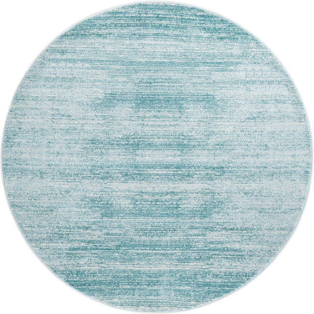 Turquoise 5' 3 x 5' 3 Jill Zarin Uptown Round Area Rug 70% Polypropylene & 30% Polyester  Contemporary Carpet for Living, Dining, Office, Bedroom for Sale at Rug Engine