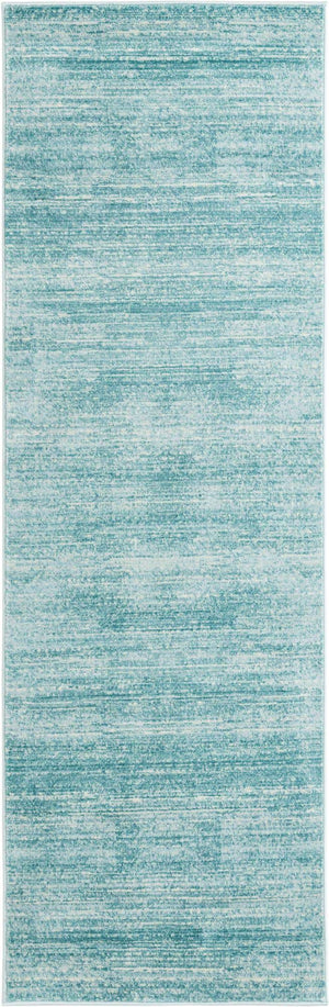 Turquoise 2' 7 x 8' Jill Zarin Uptown Runner Area Rug 70% Polypropylene & 30% Polyester  Contemporary Carpet for Living, Dining, Office, Bedroom for Sale at Rug Engine