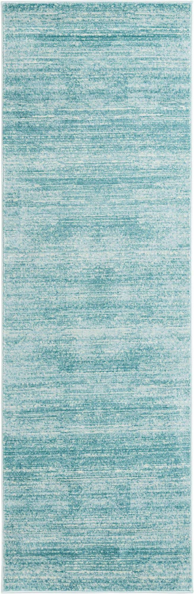 Turquoise 2' 7 x 8' Jill Zarin Uptown Runner Area Rug 70% Polypropylene & 30% Polyester  Contemporary Carpet for Living, Dining, Office, Bedroom for Sale at Rug Engine