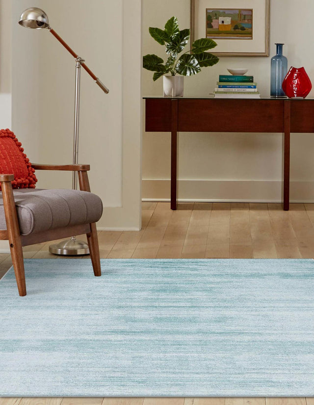 Turquoise 7' 10 x 7' 10 Jill Zarin Uptown Square Area Rug 70% Polypropylene & 30% Polyester  Contemporary Carpet for Living, Dining, Office, Bedroom for Sale at Rug Engine