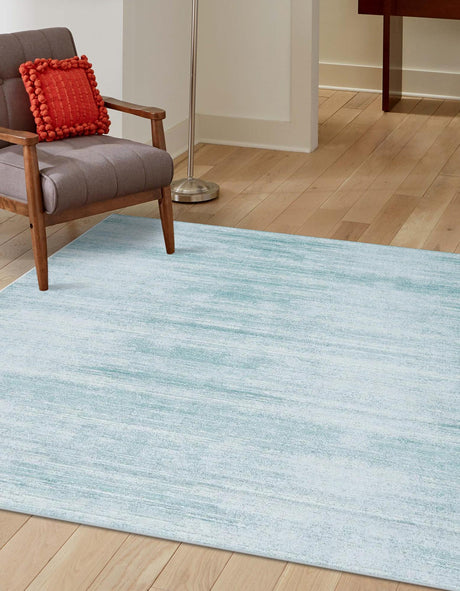 Turquoise 6' 1 x 6' 1 Jill Zarin Uptown Square Area Rug 70% Polypropylene & 30% Polyester  Contemporary Carpet for Living, Dining, Office, Bedroom for Sale at Rug Engine
