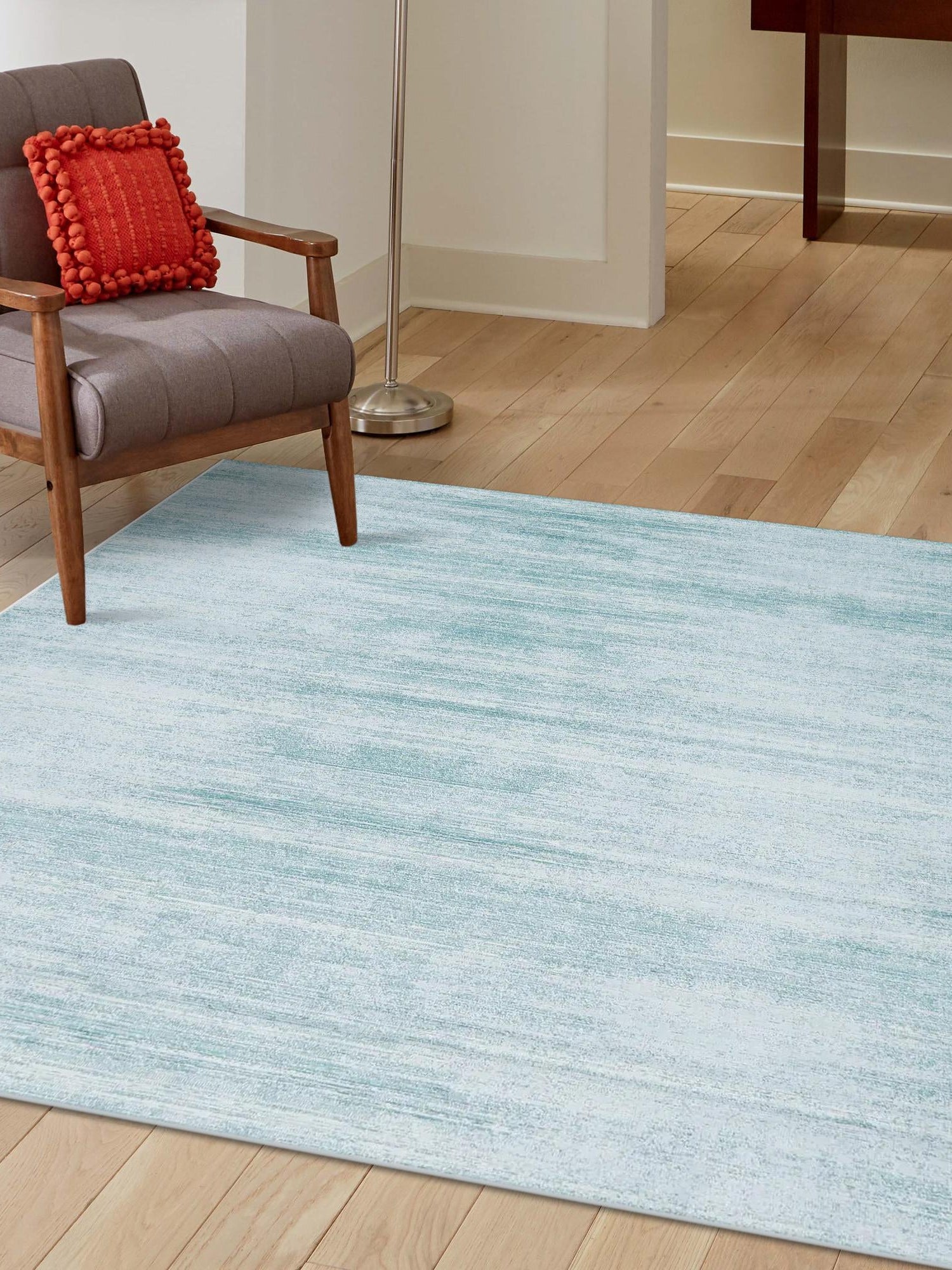 Turquoise 7' 10 x 7' 10 Jill Zarin Uptown Square Area Rug 70% Polypropylene & 30% Polyester  Contemporary Carpet for Living, Dining, Office, Bedroom for Sale at Rug Engine