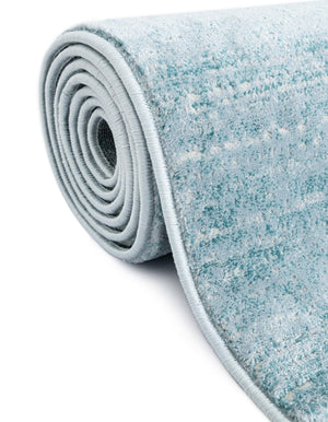 Turquoise 7' 10 x 7' 10 Jill Zarin Uptown Square Area Rug 70% Polypropylene & 30% Polyester  Contemporary Carpet for Living, Dining, Office, Bedroom for Sale at Rug Engine