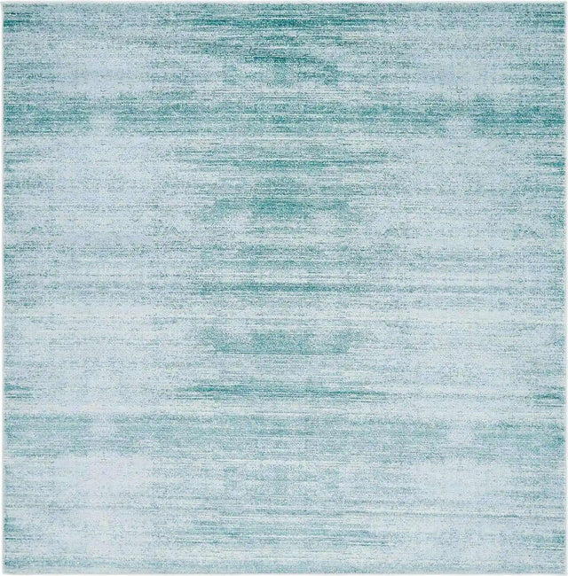 Turquoise 7' 10 x 7' 10 Jill Zarin Uptown Square Area Rug 70% Polypropylene & 30% Polyester  Contemporary Carpet for Living, Dining, Office, Bedroom for Sale at Rug Engine
