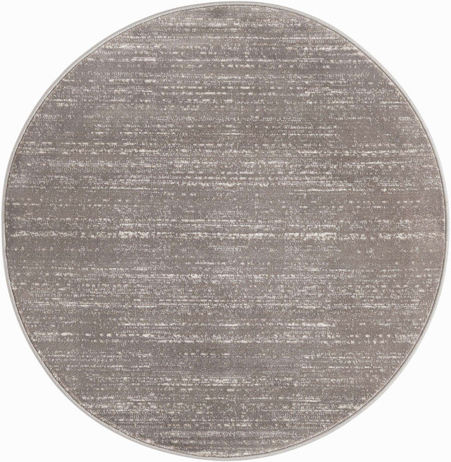Gray 3' 3 x 3' 3 Jill Zarin Uptown Round Area Rug 70% Polypropylene & 30% Polyester  Contemporary Carpet for Living, Dining, Office, Bedroom for Sale at Rug Engine