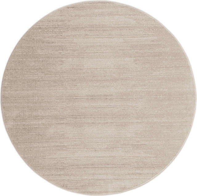 Beige 5' 3 x 5' 3 Jill Zarin Uptown Round Area Rug 70% Polypropylene & 30% Polyester  Contemporary Carpet for Living, Dining, Office, Bedroom for Sale at Rug Engine