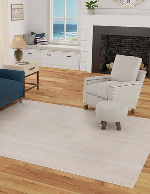 Beige 7' 10 x 7' 10 Jill Zarin Uptown Square Area Rug 70% Polypropylene & 30% Polyester  Contemporary Carpet for Living, Dining, Office, Bedroom for Sale at Rug Engine