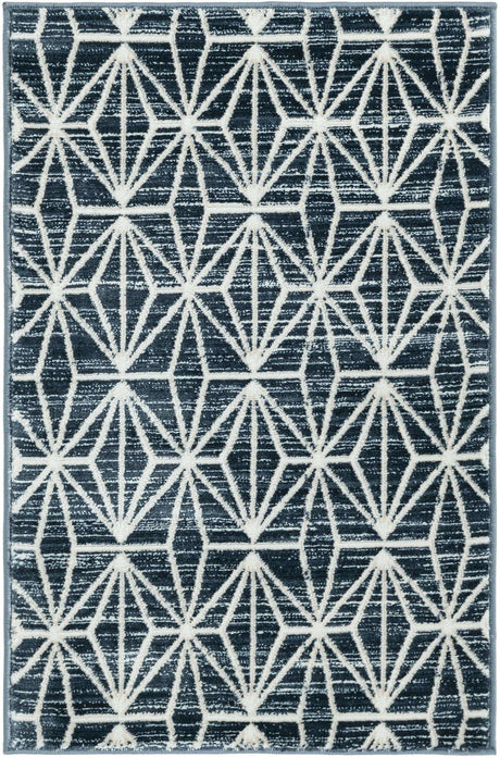 Navy Blue 2' x 3' 1 Jill Zarin Uptown Rectangle Area Rug 70% Polypropylene & 30% Polyester  Contemporary Carpet for Living, Dining, Office, Bedroom for Sale at Rug Engine