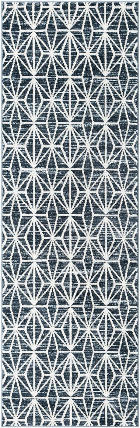 Navy Blue 2' 7 x 8' Jill Zarin Uptown Runner Area Rug 70% Polypropylene & 30% Polyester  Contemporary Carpet for Living, Dining, Office, Bedroom for Sale at Rug Engine