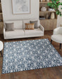 Navy Blue 7' 10 x 7' 10 Jill Zarin Uptown Square Area Rug 70% Polypropylene & 30% Polyester  Contemporary Carpet for Living, Dining, Office, Bedroom for Sale at Rug Engine