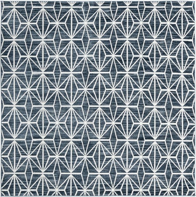 Navy Blue 7' 10 x 7' 10 Jill Zarin Uptown Square Area Rug 70% Polypropylene & 30% Polyester  Contemporary Carpet for Living, Dining, Office, Bedroom for Sale at Rug Engine